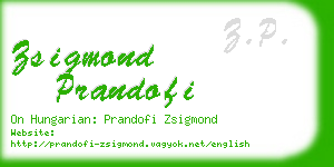 zsigmond prandofi business card